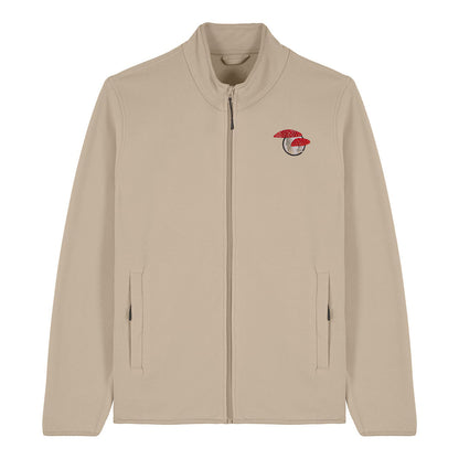 Fly Agaric Mushroom Embroidered Men's Fleece Jacket