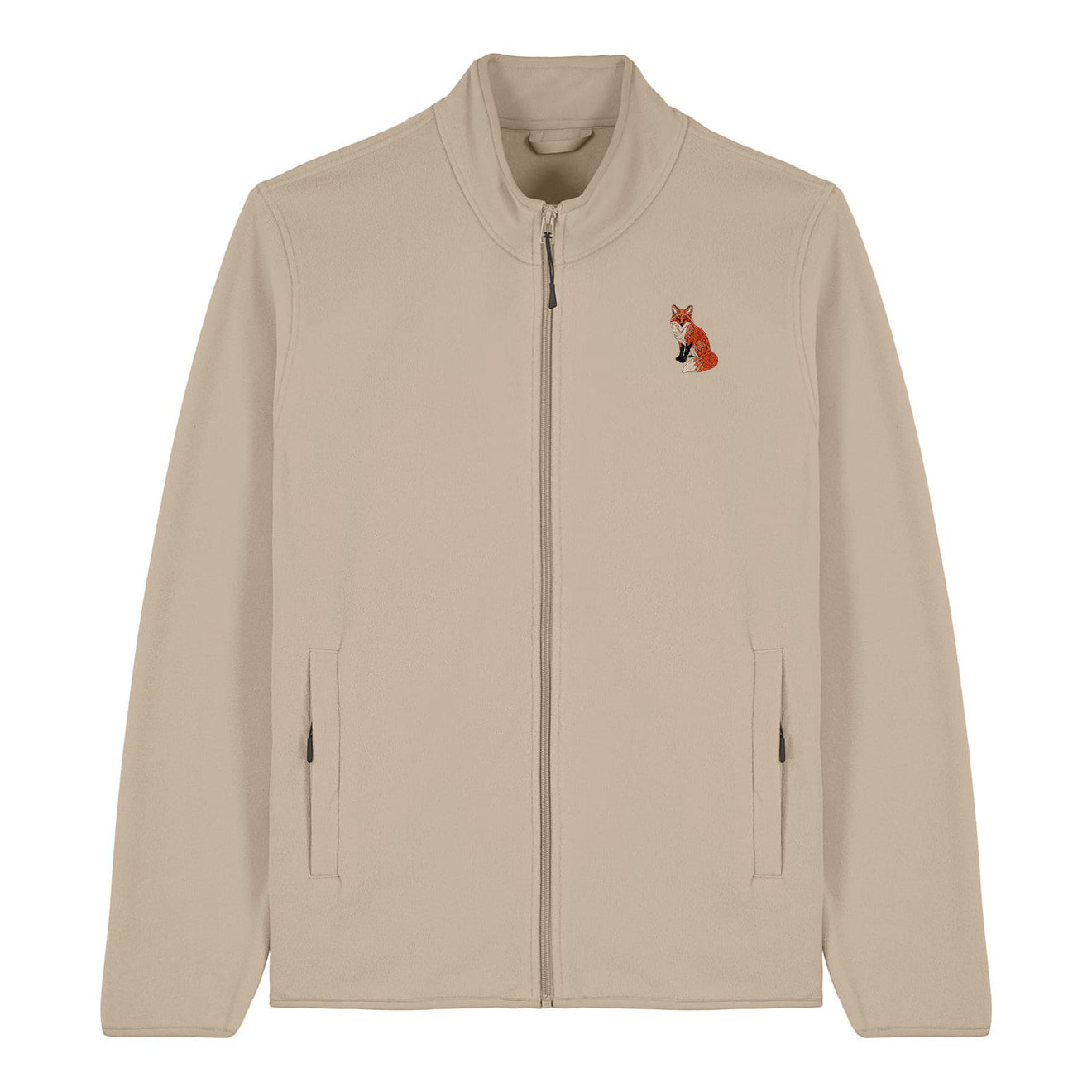 Fox Embroidered Men's Fleece Jacket