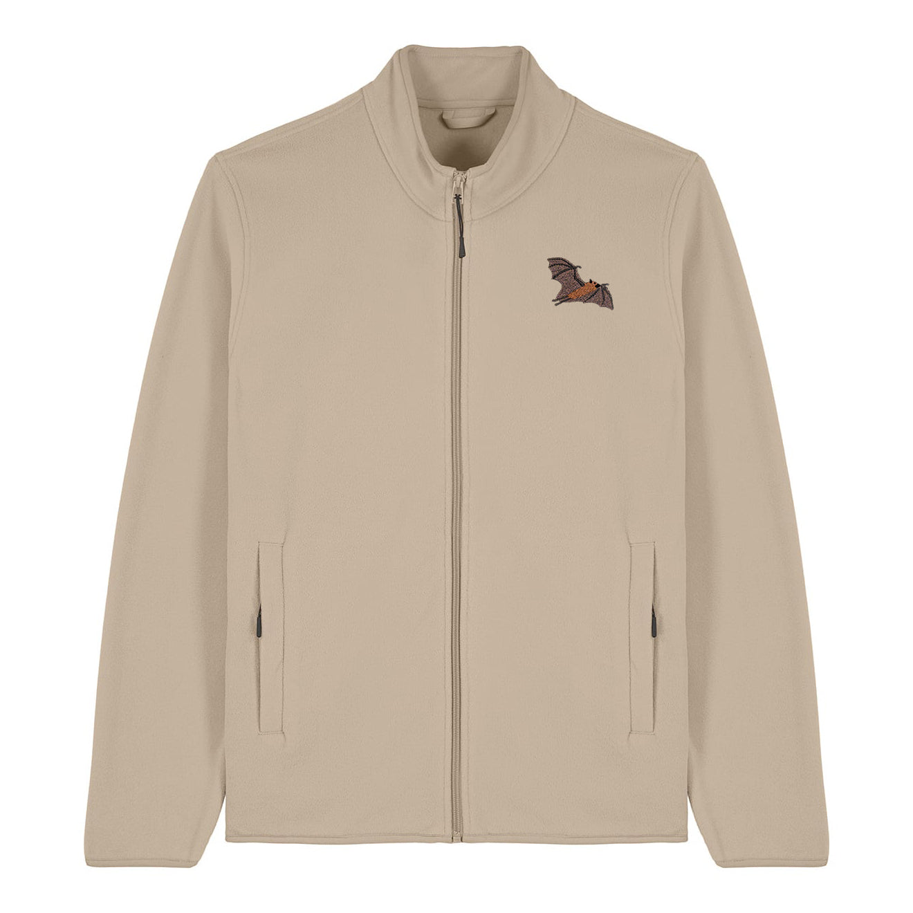 Fruit Bat Embroidered Men's Fleece Jacket