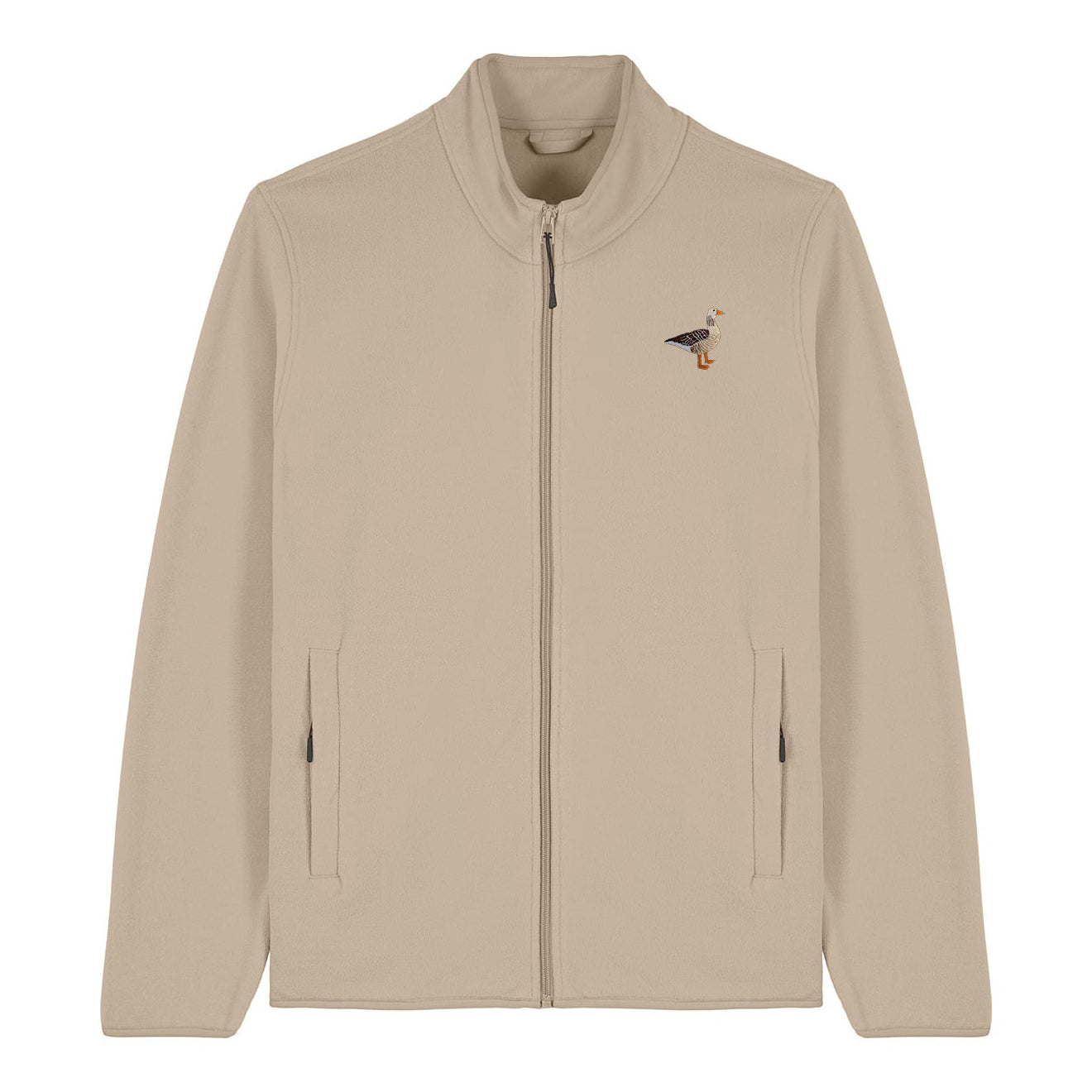 Greylag Goose Embroidered Men's Fleece Jacket