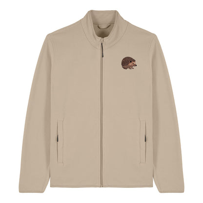 Hedgehog Embroidered Men's Fleece Jacket