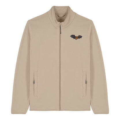 Noctule Bat Embroidered Men's Fleece Jacket