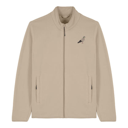 Pigeon Embroidered Men's Fleece Jacket