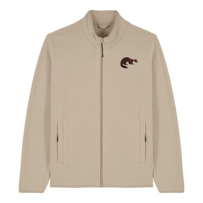 Pine Marten Embroidered Men's Fleece Jacket