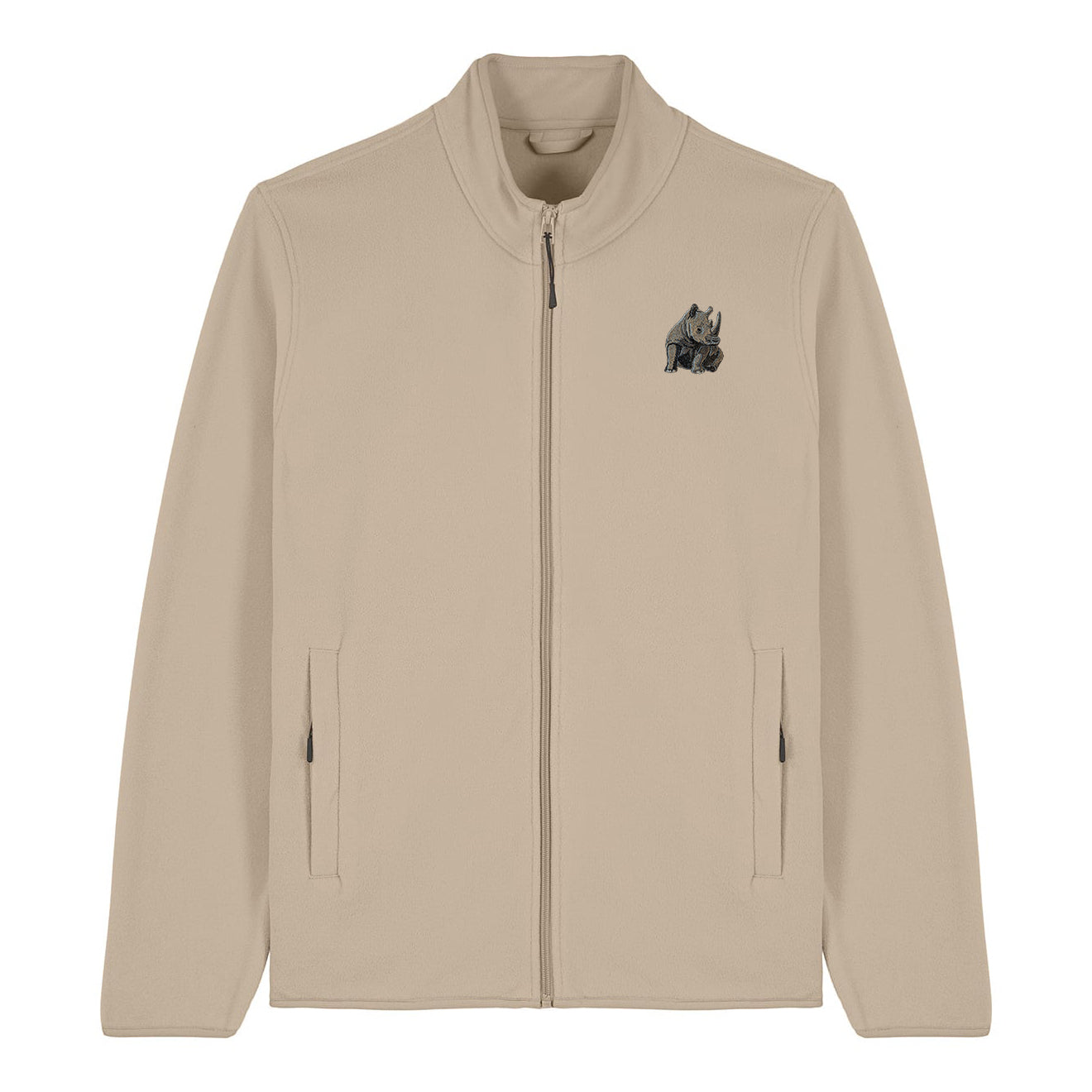 Rhino Embroidered Men's Fleece Jacket
