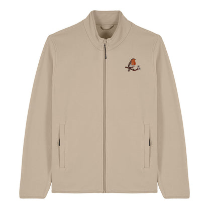 Robin Embroidered Men's Fleece Jacket