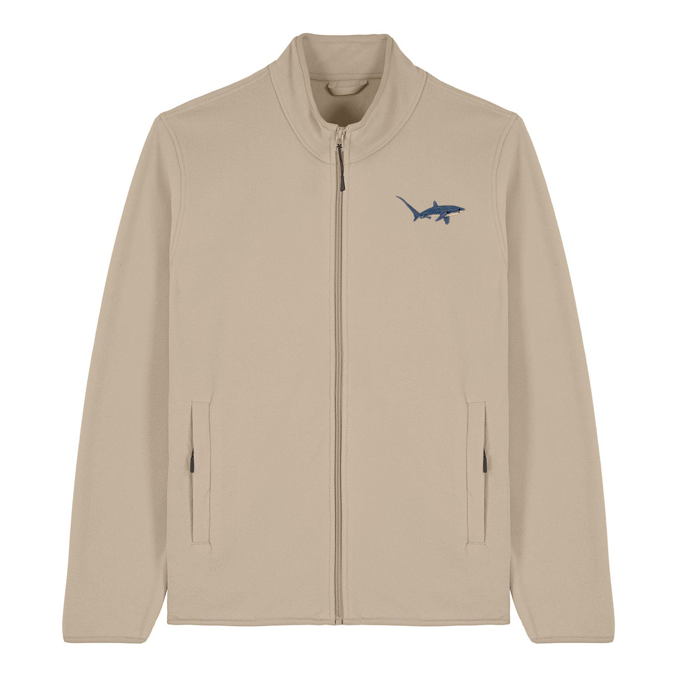 Thresher Shark Embroidered Men's Fleece Jacket