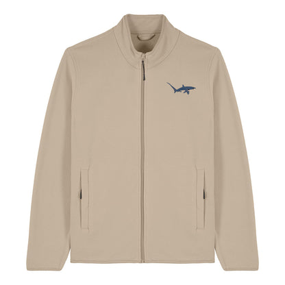 Thresher Shark Embroidered Men's Fleece Jacket