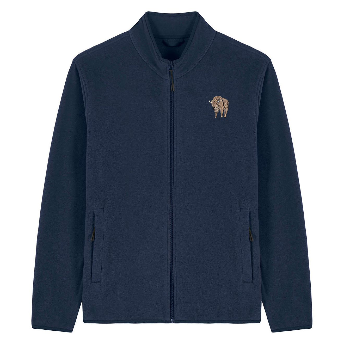 Bison Embroidered Men's Fleece Jacket