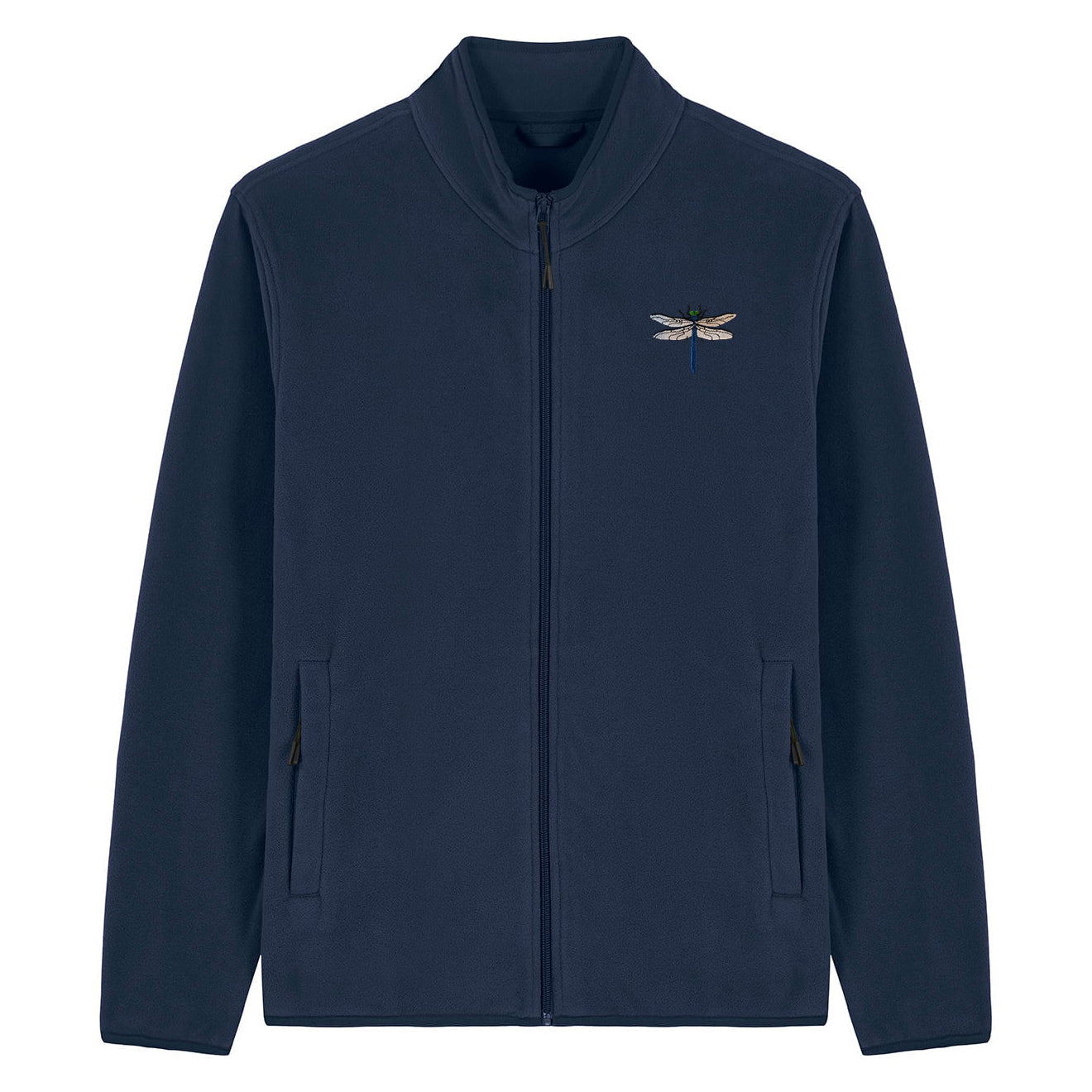 Dragonfly Embroidered Men's Fleece Jacket