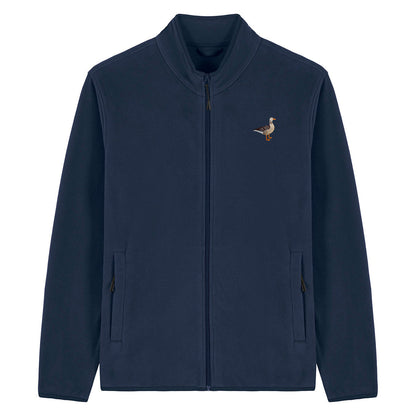 Greylag Goose Embroidered Men's Fleece Jacket