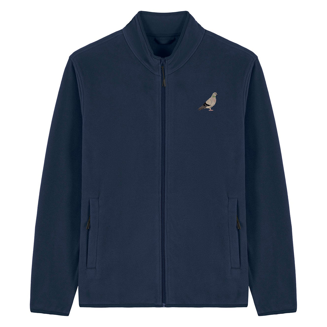 Pigeon Embroidered Men's Fleece Jacket