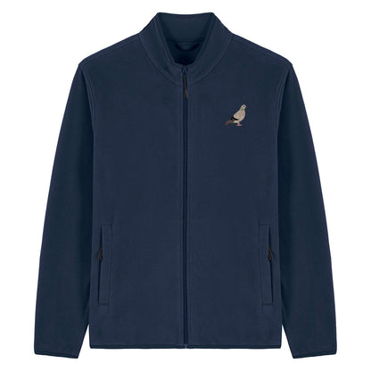 Pigeon Embroidered Men's Fleece Jacket