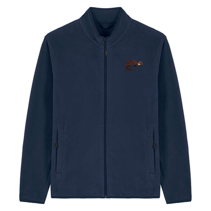 Pine Marten Embroidered Men's Fleece Jacket
