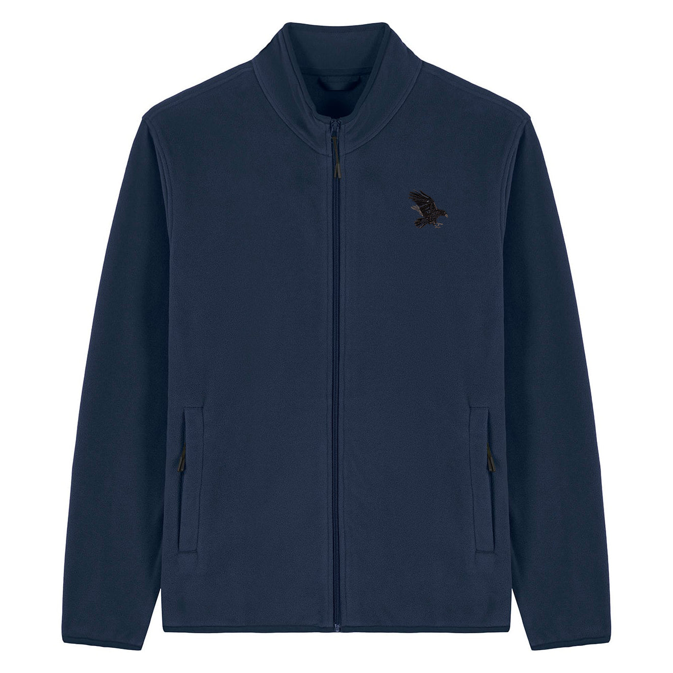 Raven Embroidered Men's Fleece Jacket