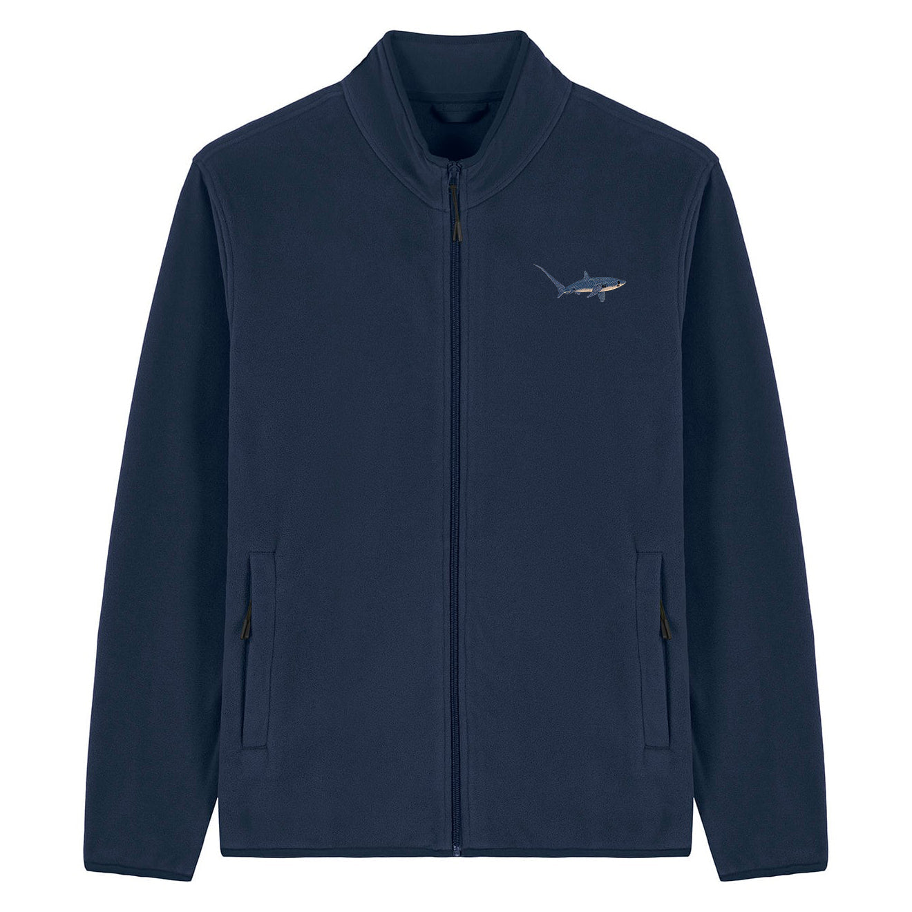 Thresher Shark Embroidered Men's Fleece Jacket