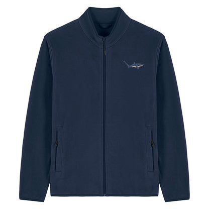 Thresher Shark Embroidered Men's Fleece Jacket