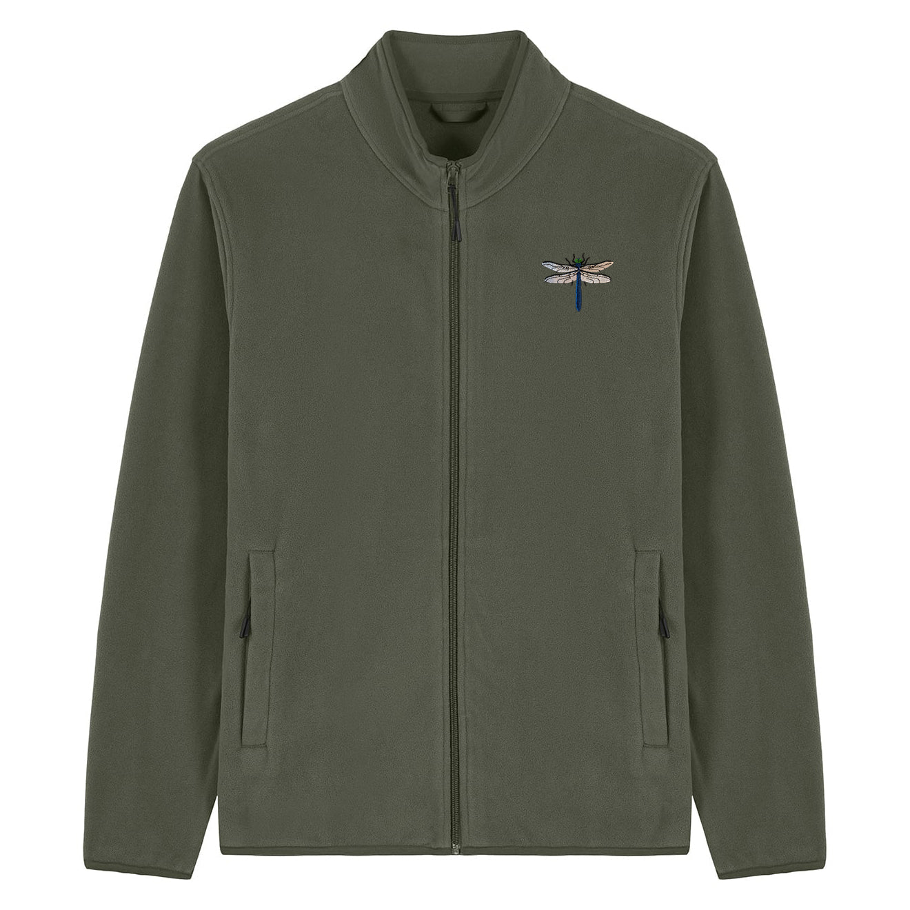 Dragonfly Embroidered Men's Fleece Jacket