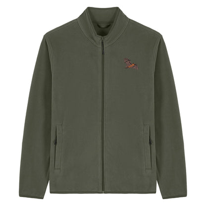 Fruit Bat Embroidered Men's Fleece Jacket