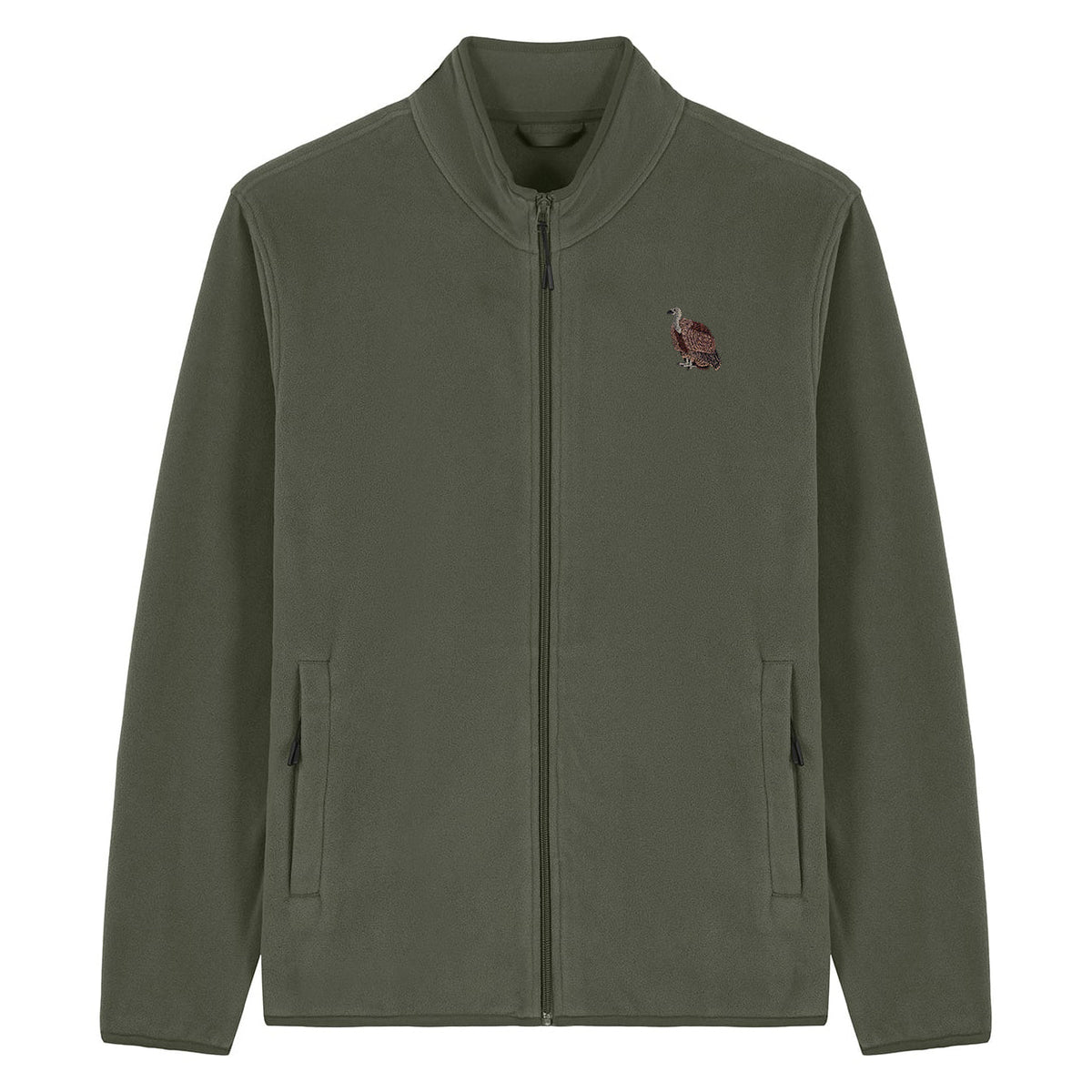Griffon Vulture Embroidered Men's Fleece Jacket