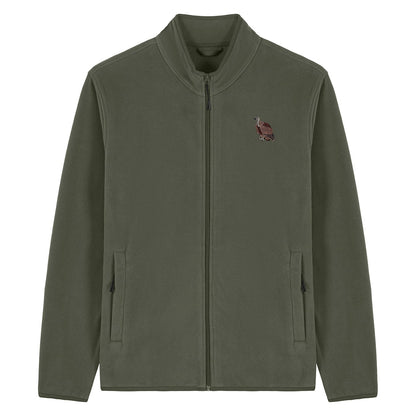 Griffon Vulture Embroidered Men's Fleece Jacket