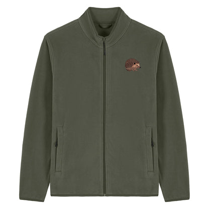 Hedgehog Embroidered Men's Fleece Jacket