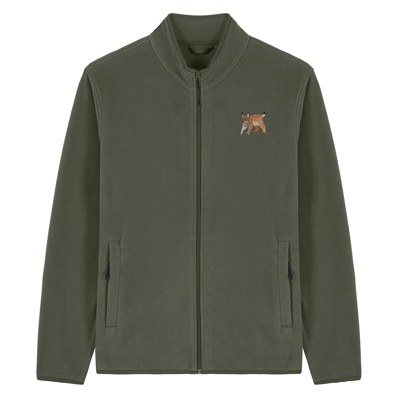 Lynx Embroidered Men's Fleece Jacket