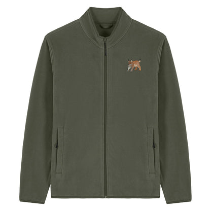 Lynx Embroidered Men's Fleece Jacket