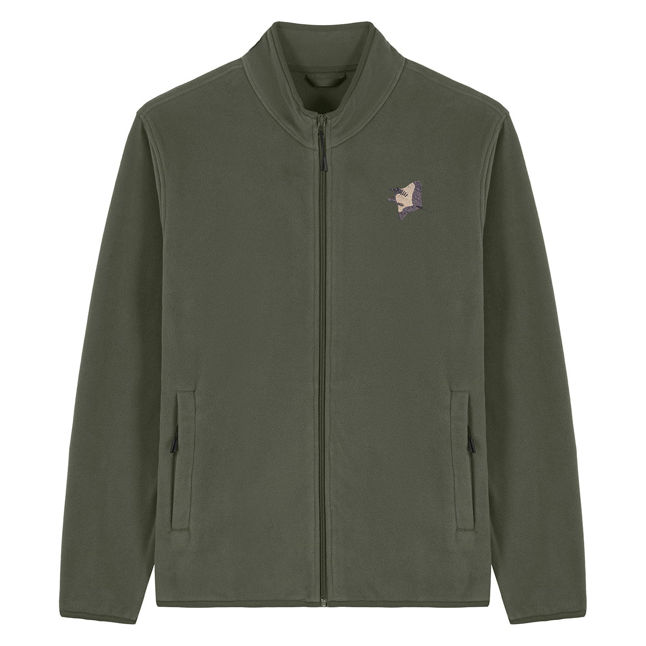 Manta Ray Embroidered Men's Fleece Jacket