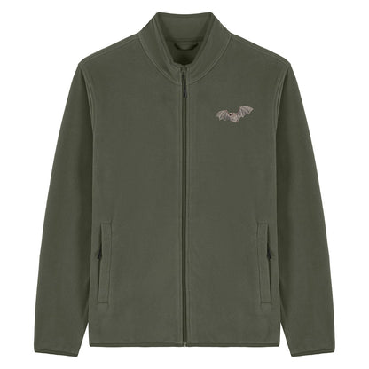 Natterer's Bat Embroidered Men's Fleece Jacket