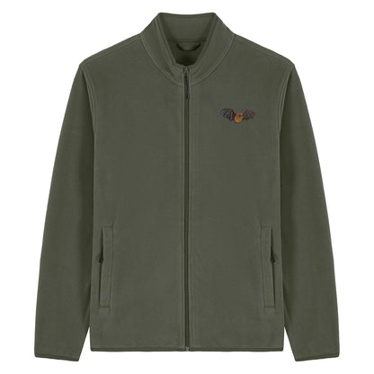 Noctule Bat Embroidered Men's Fleece Jacket