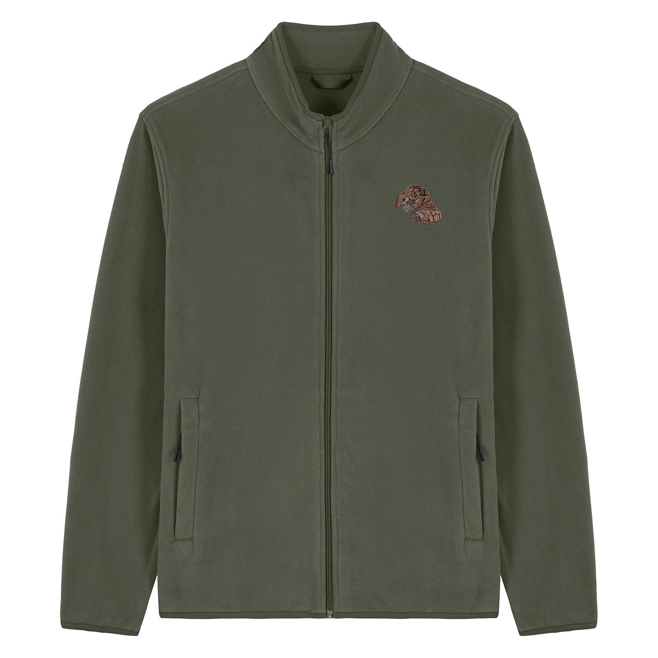 Pangolin Embroidered Men's Fleece Jacket