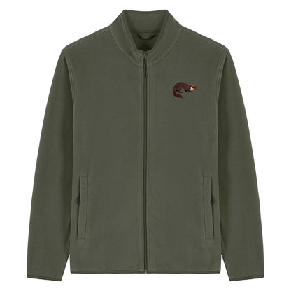 Pine Marten Embroidered Men's Fleece Jacket