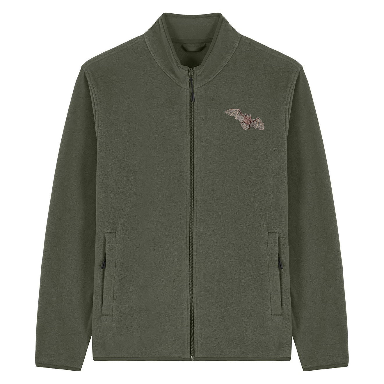 Pipistrelle Bat Embroidered Men's Fleece Jacket
