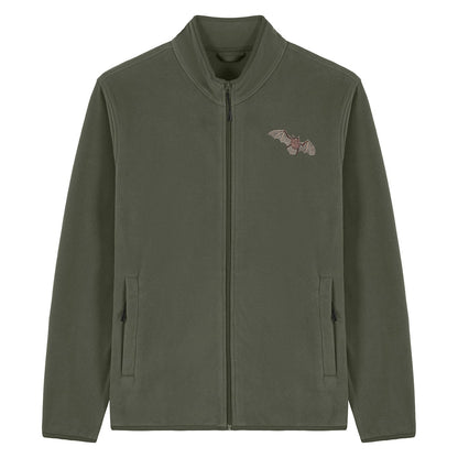 Pipistrelle Bat Embroidered Men's Fleece Jacket