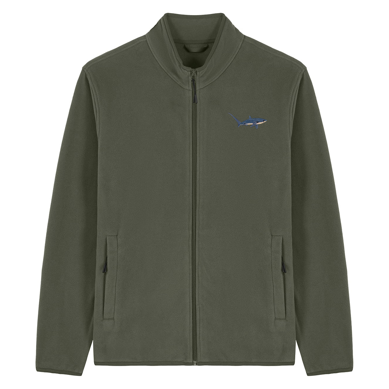 Thresher Shark Embroidered Men's Fleece Jacket