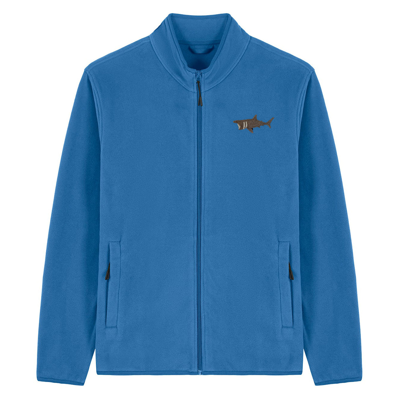 Basking Shark Embroidered Men's Fleece Jacket