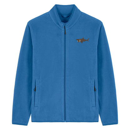 Basking Shark Embroidered Men's Fleece Jacket