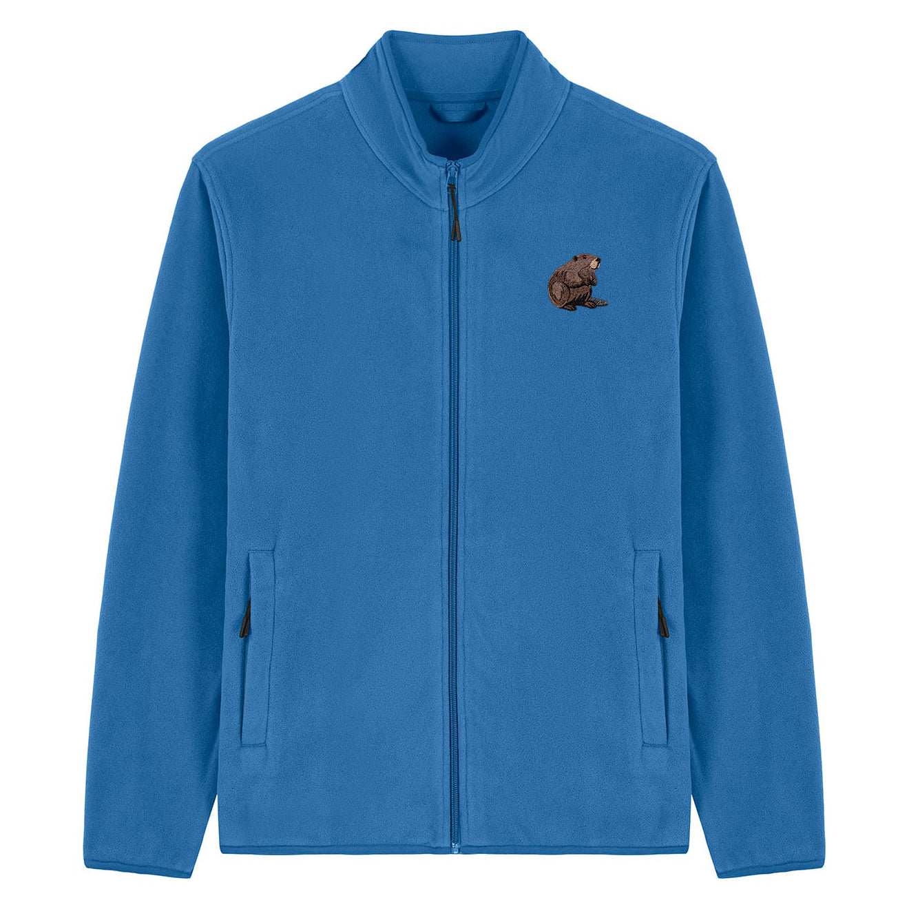 Beaver Embroidered Men's Fleece Jacket