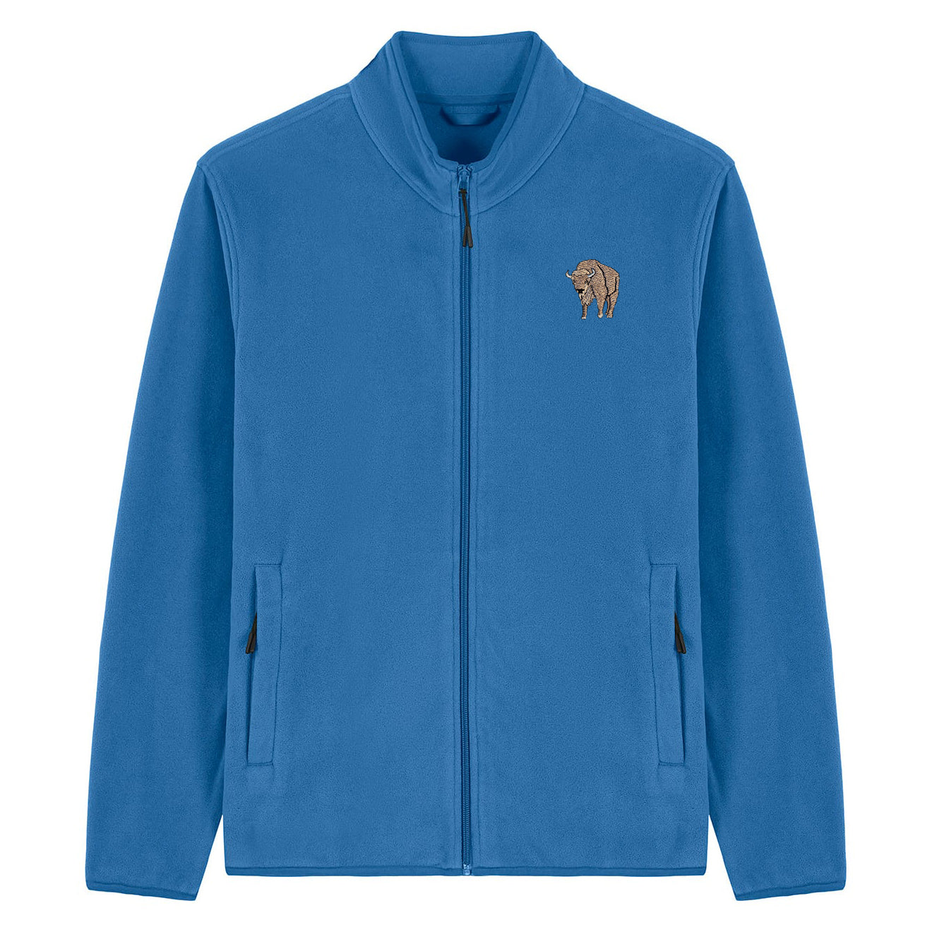 Bison Embroidered Men's Fleece Jacket