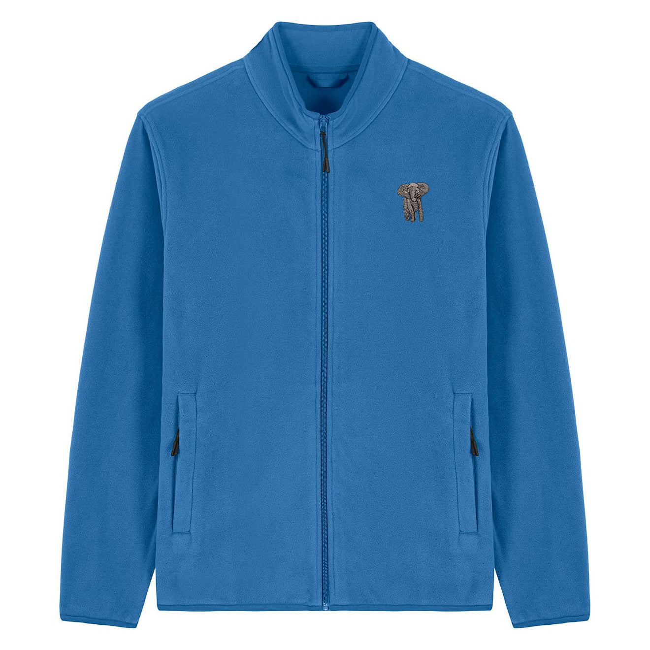 Elephant Embroidered Men's Fleece Jacket