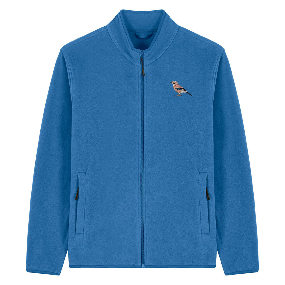 Eurasian Jay Embroidered Men's Fleece Jacket