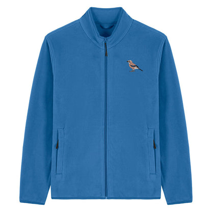 Eurasian Jay Embroidered Men's Fleece Jacket