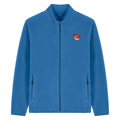 Fly Agaric Mushroom Embroidered Men's Fleece Jacket