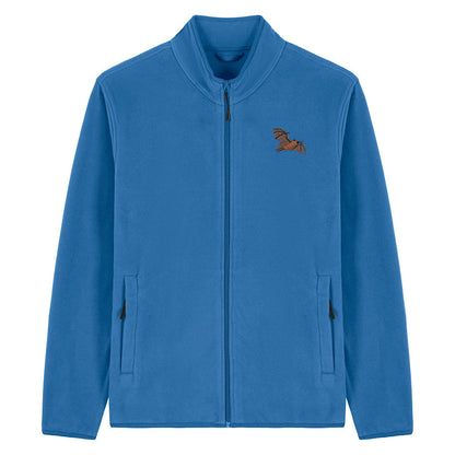 Fruit Bat Embroidered Men's Fleece Jacket
