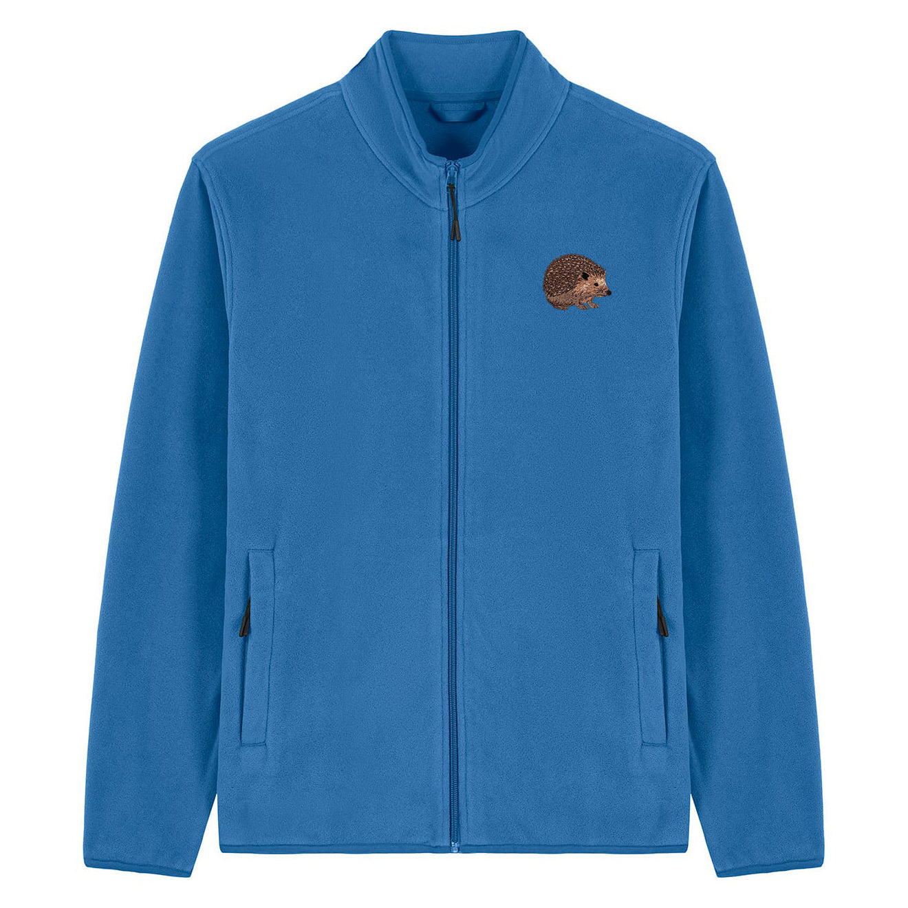 Hedgehog Embroidered Men's Fleece Jacket