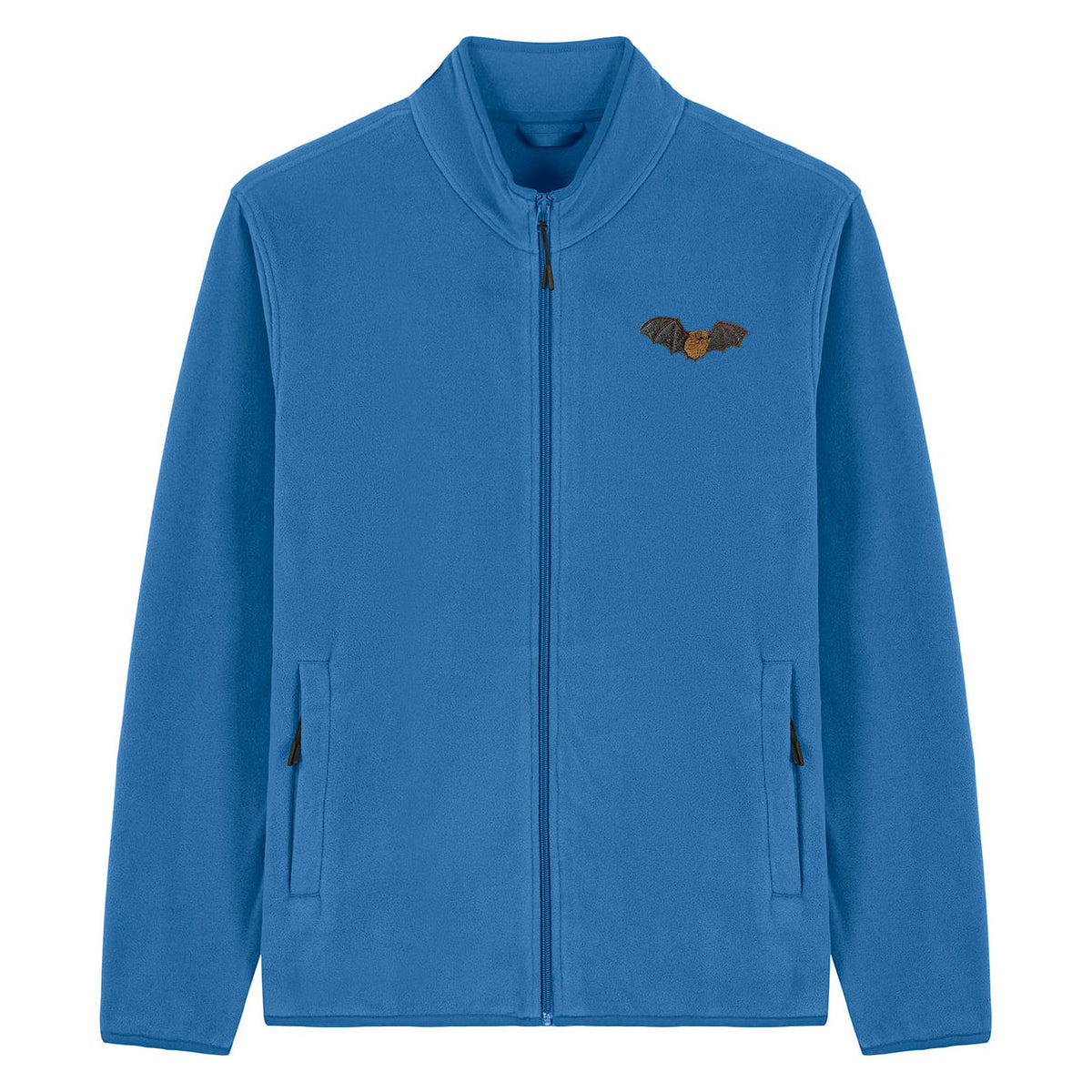 Noctule Bat Embroidered Men's Fleece Jacket