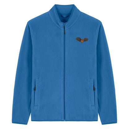 Noctule Bat Embroidered Men's Fleece Jacket