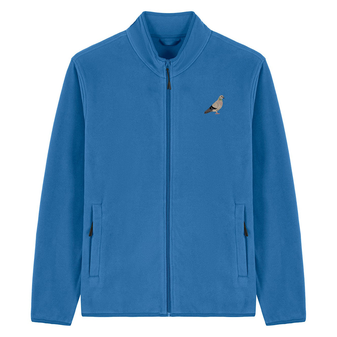 Pigeon Embroidered Men's Fleece Jacket
