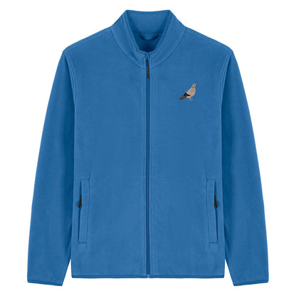 Pigeon Embroidered Men's Fleece Jacket